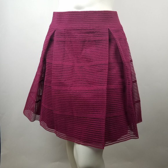 Torrid Flare Skirt Striped Burgundy 2X - Picture 6 of 8